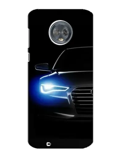 Чехол для Motorola MOTO G6 с картинкой «Неоновый взгляд Audi»