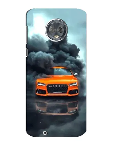 Чехол для Motorola MOTO G6 с картинкой «Audi в облаках дыма»