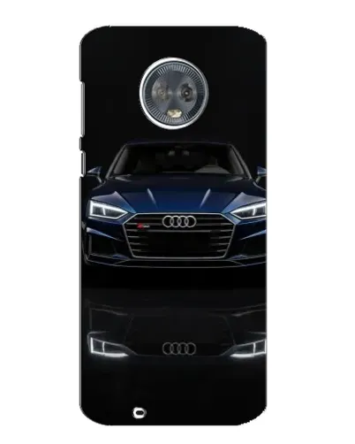 Чехол для Motorola MOTO G6 с картинкой «Audi — ночное отражение»