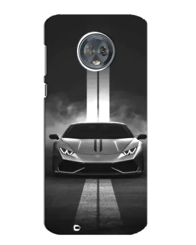 Чехол для Motorola MOTO G6 с картинкой «Lamborghini симметрия дорог»