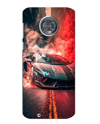 Чехол для Motorola MOTO G6 с картинкой «Lamborghini красный дым»