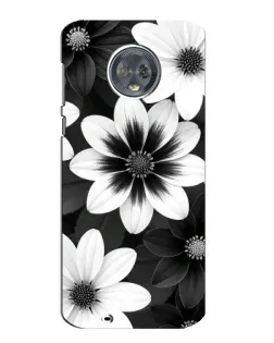 Чехол для Motorola MOTO G6 с картинкой «Монохромные астры»