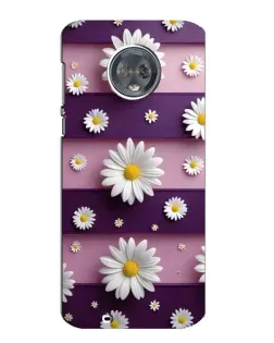 Чехол для Motorola MOTO G6 с картинкой «Ромашки на фиолетовом»