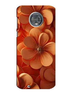 Чехол для Motorola MOTO G6 с картинкой «Оранжевый макро цветок»