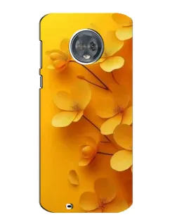 Чехол для Motorola MOTO G6 с картинкой «Золотые лепестки»