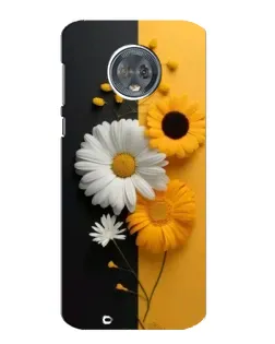 Чехол для Motorola MOTO G6 с картинкой «Подсолнух и ромашка»