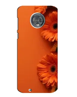 Чехол для Motorola MOTO G6 с картинкой «Оранжевые герберы»