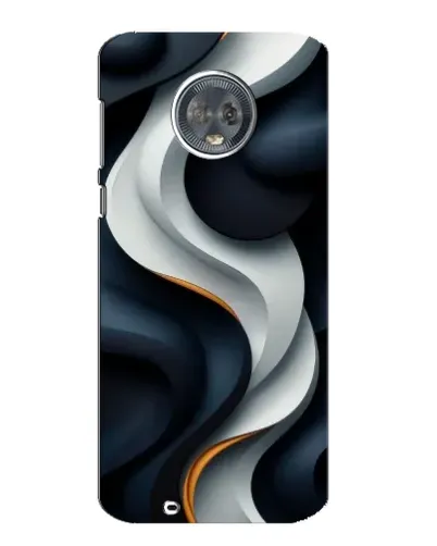 Чехол для Motorola MOTO G6 с картинкой «Объемные черно-белые ленты»