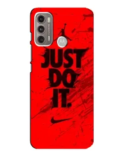 Чехол для Motorola MOTO G60 с картинкой «Nike Just Do It»
