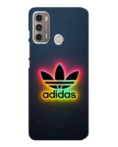 Чехол для Motorola MOTO G60 с картинкой «Неоновый Adidas»