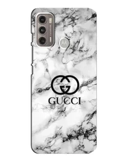 Чехол для Motorola MOTO G60 с картинкой «Gucci — мраморный шик»