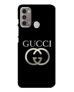 Чехол для Motorola MOTO G60 с картинкой «Gucci — золото на черном»