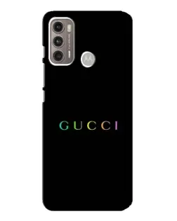 Чехол для Motorola MOTO G60 с картинкой «Gucci — неоновый минимализм»
