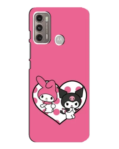 Чехол для Motorola MOTO G60 с картинкой «Kuromi и My Melody» Чехол для Motorola MOTO G60 с картинкой «Kuromi и My Melody»