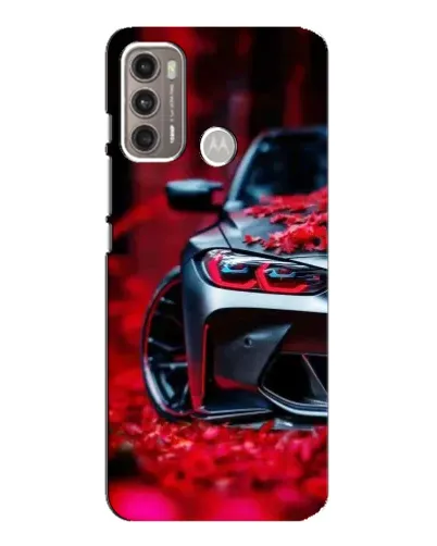 Чехол для Motorola MOTO G60 с картинкой «Спортивная BMW и цветы» Чехол для Motorola MOTO G60 с картинкой «Спортивная BMW и цветы»