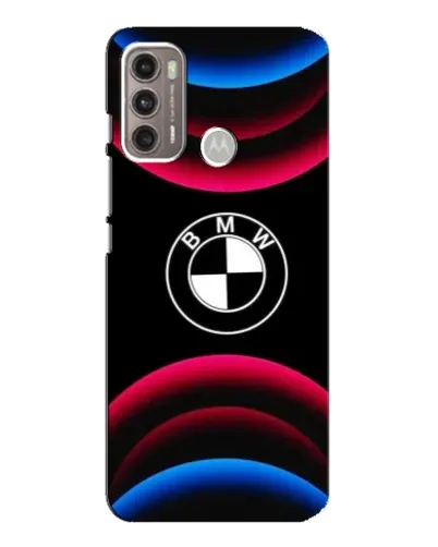 Чехол для Motorola MOTO G60 с картинкой «Логотип BMW и неоновые дуги» Чехол для Motorola MOTO G60 с картинкой «Логотип BMW и неоновые дуги»