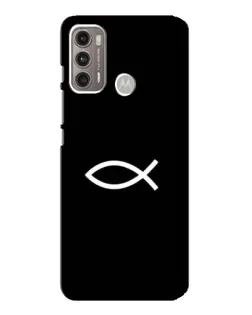Чехол для Motorola MOTO G60 с картинкой «Символ рыбы Jesus»