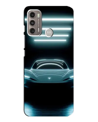 Чехол для Motorola MOTO G60 с картинкой «Tesla в неоне» Чехол для Motorola MOTO G60 с картинкой «Tesla в неоне»