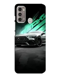 Чехол для Motorola MOTO G60 с картинкой «Темный Mercedes AMG»