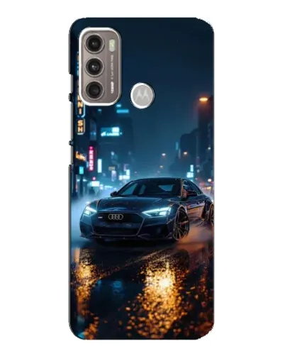 Чехол для Motorola MOTO G60 с картинкой «Ночной город и Audi» Чехол для Motorola MOTO G60 с картинкой «Ночной город и Audi»