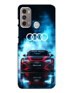 Чехол для Motorola MOTO G60 с картинкой «Audi Sport — неон»