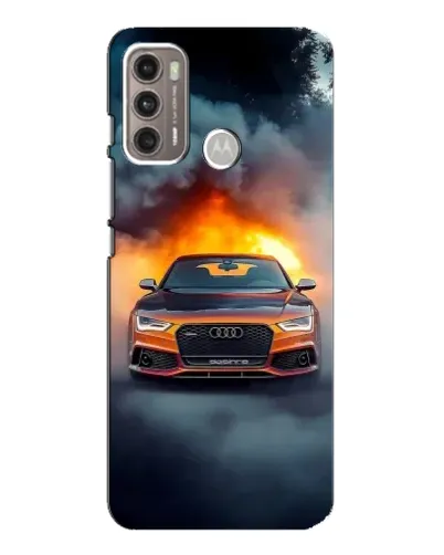 Чехол для Motorola MOTO G60 с картинкой «Audi в огненном дыму» Чехол для Motorola MOTO G60 с картинкой «Audi в огненном дыму»