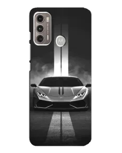 Чехол для Motorola MOTO G60 с картинкой «Lamborghini симметрия дорог»