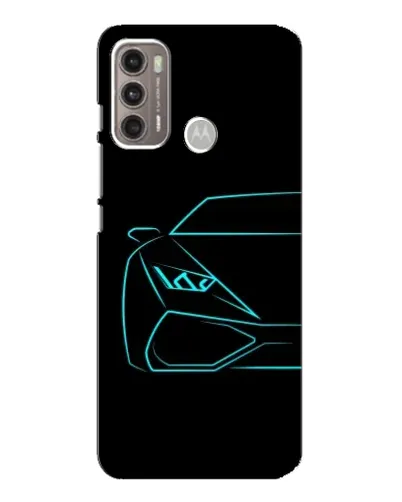 Чехол для Motorola MOTO G60 с картинкой «Голубой силуэт Lamborghini» Чехол для Motorola MOTO G60 с картинкой «Голубой силуэт Lamborghini»