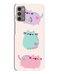 Чехол для Motorola MOTO G60 с картинкой «Pusheen трио» Чехол для Motorola MOTO G60 с картинкой «Pusheen трио»