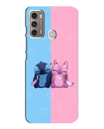 Чехол для Motorola MOTO G60 с картинкой «Stitch и Angel Love» Чехол для Motorola MOTO G60 с картинкой «Stitch и Angel Love»