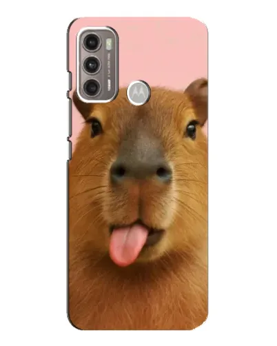 Чехол для Motorola MOTO G60 с картинкой «Капибара с языком» Чехол для Motorola MOTO G60 с картинкой «Капибара с языком»