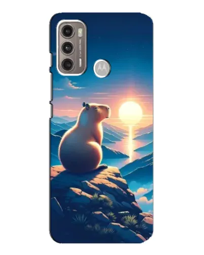 Чехол для Motorola MOTO G60 с картинкой «Закат солнца с капибарой» Чехол для Motorola MOTO G60 с картинкой «Закат солнца с капибарой»