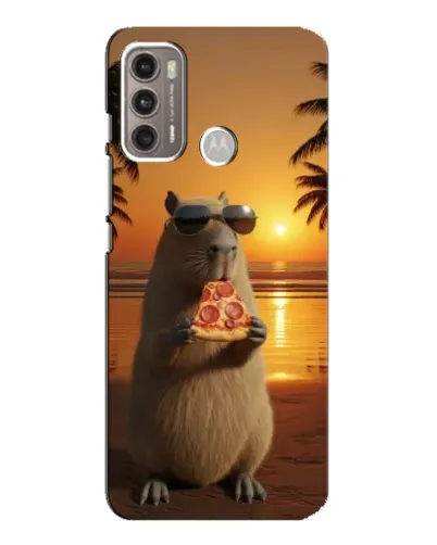 Чехол для Motorola MOTO G60 с картинкой «Капибара с пиццей» Чехол для Motorola MOTO G60 с картинкой «Капибара с пиццей»