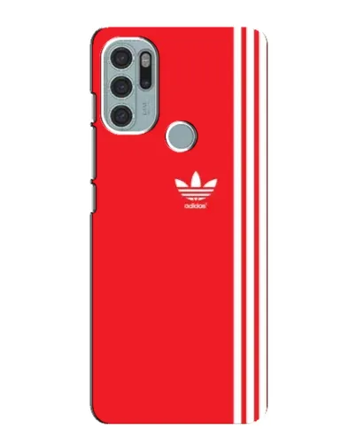 Чехол для Motorola MOTO G60s с картинкой «Красный минимализм Adidas»