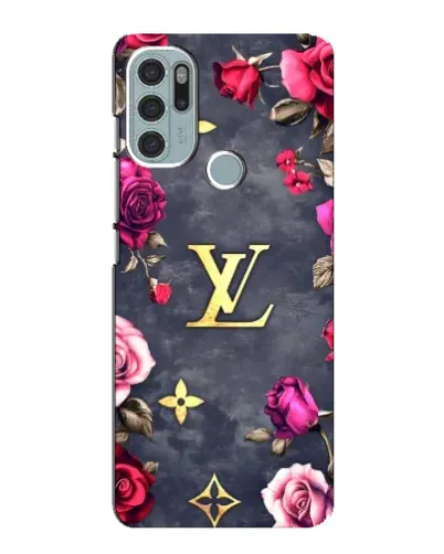 Чехол для Motorola MOTO G60s с картинкой «Цветочный Louis Vuitton»