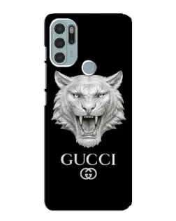 Чехол для Motorola MOTO G60s с картинкой «Gucci — серебряный лев» Чехол для Motorola MOTO G60s с картинкой «Gucci — серебряный лев»