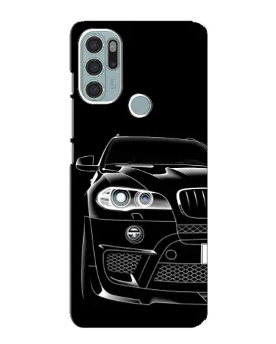 Чехол для Motorola MOTO G60s с картинкой «Темный силуэт BMW»