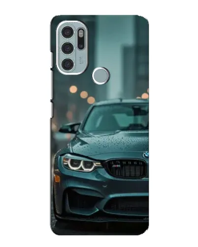 Чехол для Motorola MOTO G60s с картинкой «BMW в огнях города»