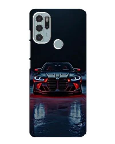 Чехол для Motorola MOTO G60s с картинкой «BMW на мокрой дороге»