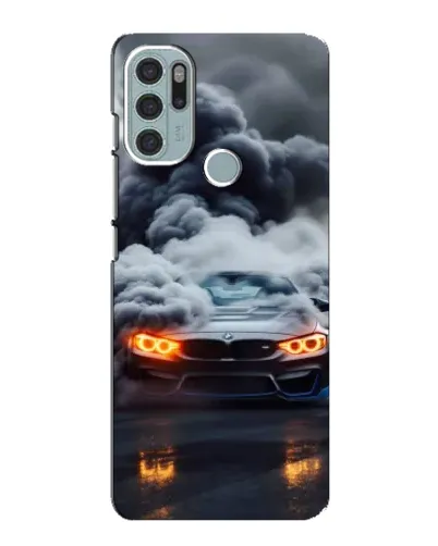 Чехол для Motorola MOTO G60s с картинкой «BMW в дыму»