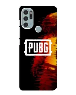 Чехол для Motorola MOTO G60s с картинкой «Яркий логотип PUBG»