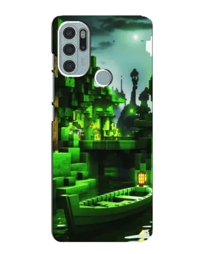 Чехол для Motorola MOTO G60s с картинкой «Minecraft лесной пейзаж»