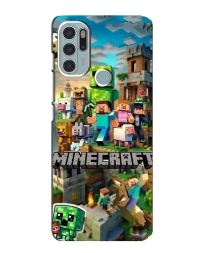 Чехол для Motorola MOTO G60s с картинкой «Замок Minecraft»
