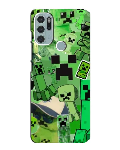 Чехол для Motorola MOTO G60s с картинкой «Криперы Minecraft»