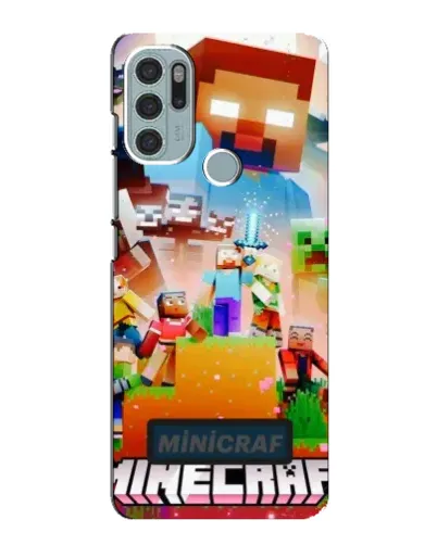 Чехол для Motorola MOTO G60s с картинкой «Minecraft герои игры»