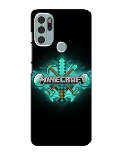 Чехол для Motorola MOTO G60s с картинкой «Minecraft Diamond лого» Чехол для Motorola MOTO G60s с картинкой «Minecraft Diamond лого»