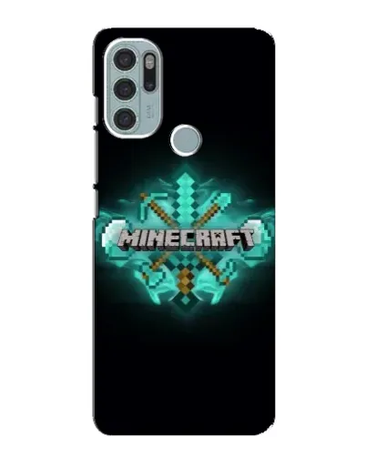 Чехол для Motorola MOTO G60s с картинкой «Minecraft Diamond лого»