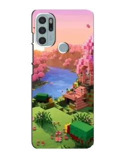 Чехол для Motorola MOTO G60s с картинкой «Розовое дерево Minecraft» Чехол для Motorola MOTO G60s с картинкой «Розовое дерево Minecraft»