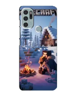 Чехол для Motorola MOTO G60s с картинкой «Зимний Minecraft» Чехол для Motorola MOTO G60s с картинкой «Зимний Minecraft»