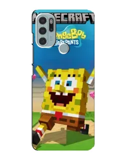 Чехол для Motorola MOTO G60s с картинкой «Губка Боб Minecraft» Чехол для Motorola MOTO G60s с картинкой «Губка Боб Minecraft»